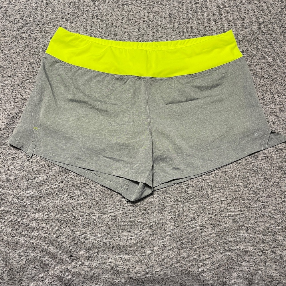 Danskin Now Grey and Neon Yellow Shorts